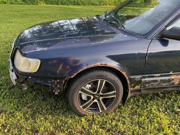 1992 Audi 100 IV (C4), синий, 165000 рублей - вид 13
