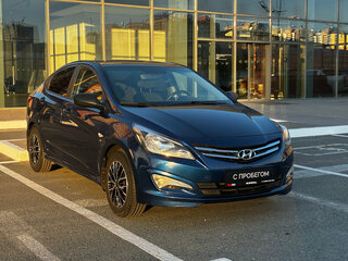 2015 Hyundai Solaris I Рестайлинг, синий, 835000 рублей, вид 3