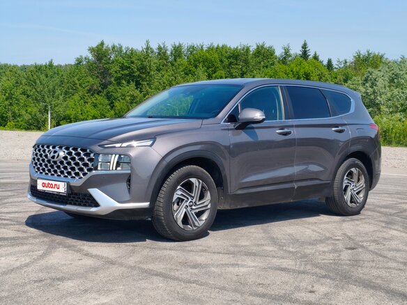 2021 Hyundai Santa Fe IV Рестайлинг, серый, 3900000 рублей - вид 2