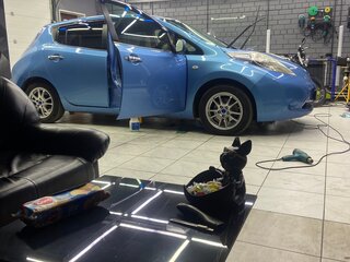 2010 Nissan Leaf (EM61) I (ZE0/AZE0), голубой, 1400000 рублей, вид 5