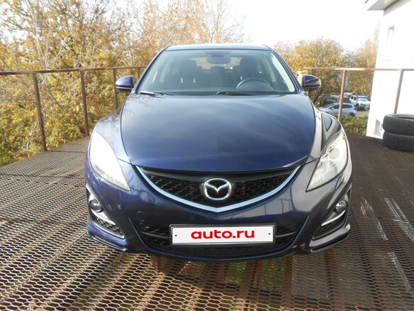 2011 Mazda 6 II (GH) Рестайлинг, синий, 1100000 рублей - вид 4