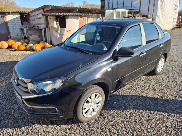 2021 Lada (ВАЗ) Granta I Рестайлинг, чёрный, 755000 рублей - вид 1