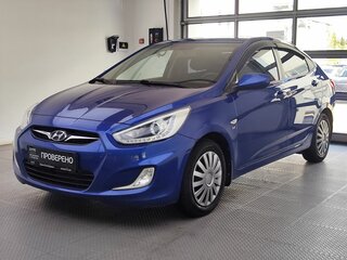 2013 Hyundai Solaris I, синий, 959000 рублей, вид 1