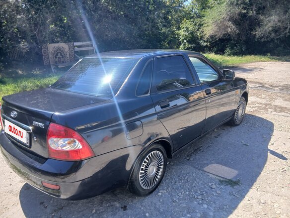 2007 Lada (ВАЗ) Priora I, чёрный - вид 2