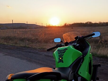 2007 Kawasaki ER-6F (Ninja 650R), зелёный, 400000 рублей, вид 1