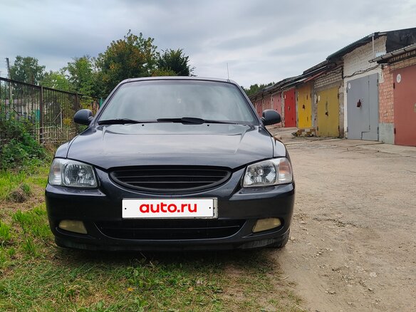 2007 Hyundai Accent ТагАЗ II, чёрный, 255000 рублей - вид 1