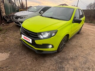 2019 Lada (ВАЗ) Granta I Рестайлинг, зелёный, 720000 рублей, вид 3