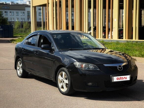 2007 Mazda 3 I (BK) Рестайлинг, чёрный, 395000 рублей - вид 1