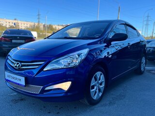 2016 Hyundai Solaris I Рестайлинг, синий, 1030000 рублей, вид 4