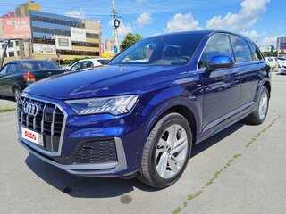 2021 Audi Q7 45 TDI II (4M) Рестайлинг, синий, 7250000 рублей, вид 2