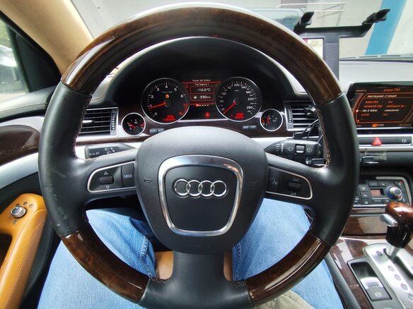 2008 Audi A8 II (D3) Рестайлинг 2, чёрный - вид 8