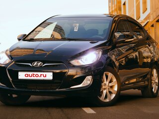2012 Hyundai Solaris I, чёрный, 820000 рублей, вид 1
