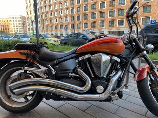 2008 Yamaha XV 1700 Warrior, красный, 700000 рублей, вид 2