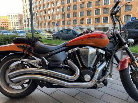 2008 Yamaha XV 1700 Warrior, красный, 700000 рублей, вид 2