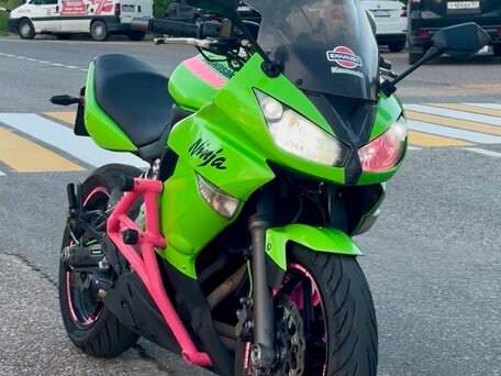 2009 Kawasaki ER-6F (Ninja 650R), зелёный, 310000 рублей, вид 4