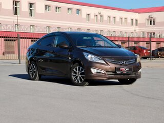 2016 Hyundai Solaris I Рестайлинг, коричневый, 1190000 рублей, вид 1