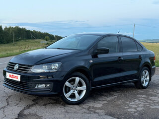 2016 Volkswagen Polo V Рестайлинг, чёрный, 848000 рублей, вид 2