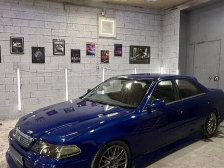1997 Toyota Mark II VIII (X100), синий, 695000 рублей, вид 1