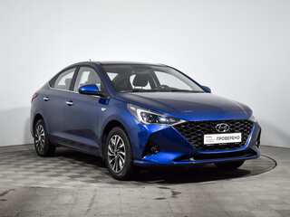 2022 Hyundai Solaris II Рестайлинг, синий, 1670000 рублей, вид 3