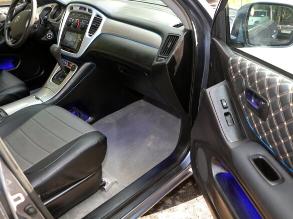 2005 Toyota Highlander I (XU20) Рестайлинг, синий, 1200000 рублей - вид 12