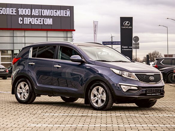 2014 Kia Sportage III Рестайлинг, синий - вид 2