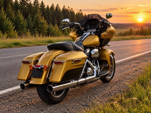 2017 Harley-Davidson Road Glide, золотистый, 1350000 рублей - вид 8