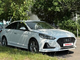 2017 Hyundai Sonata VII (LF) Рестайлинг, белый, 1760000 рублей, вид 2