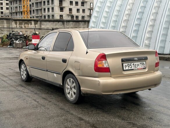 2005 Hyundai Accent ТагАЗ II, бежевый, 199000 рублей - вид 5
