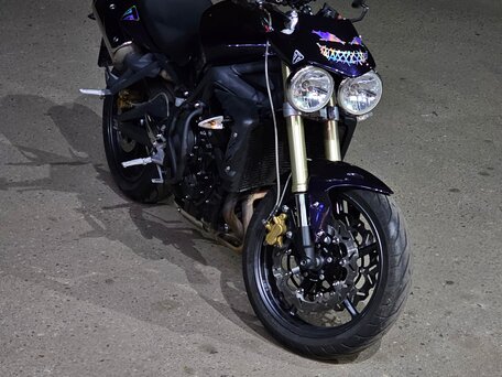 2008 Triumph Street Triple, фиолетовый, 390000 рублей, вид 1