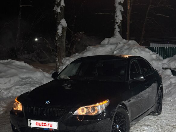 2008 BMW 5 серии 525i V (E60/E61) Рестайлинг, чёрный, 1375000 рублей - вид 5