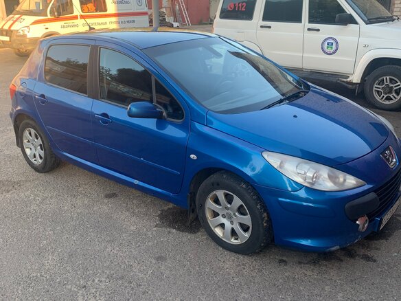 2007 Peugeot 307 I Рестайлинг, синий, 340000 рублей - вид 3