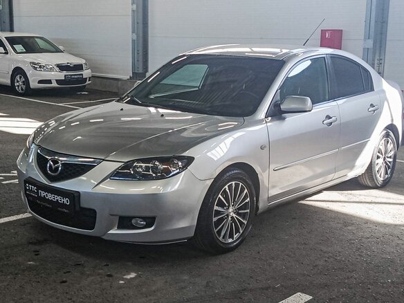 2008 Mazda 3 I (BK) Рестайлинг, серебристый