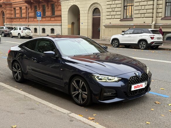 2020 BMW 4 серии 430i G22, G23, G26, синий, 5800000 рублей - вид 2