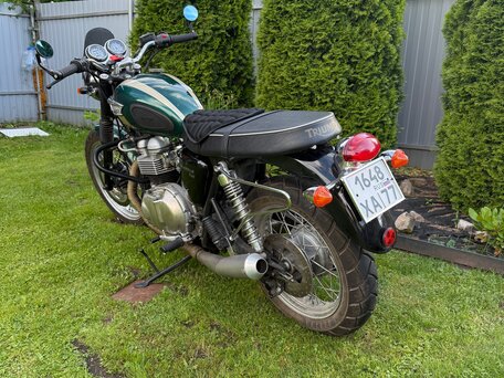 2003 Triumph Bonneville T100, зелёный, 375000 рублей, вид 3