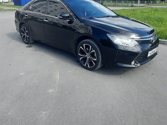 2016 Toyota Camry VII (XV50) Рестайлинг, чёрный, 2450000 рублей - вид 7