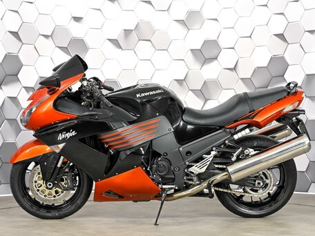2009 Kawasaki ZZR 1400, оранжевый, 679000 рублей, вид 4