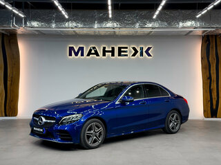 2018 Mercedes-Benz C-Класс 180 IV (W205) Рестайлинг, синий, 2950000 рублей, вид 3