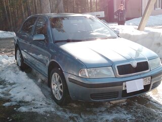 2008 Skoda Octavia I (A4) Рестайлинг, голубой, 450000 рублей, вид 2