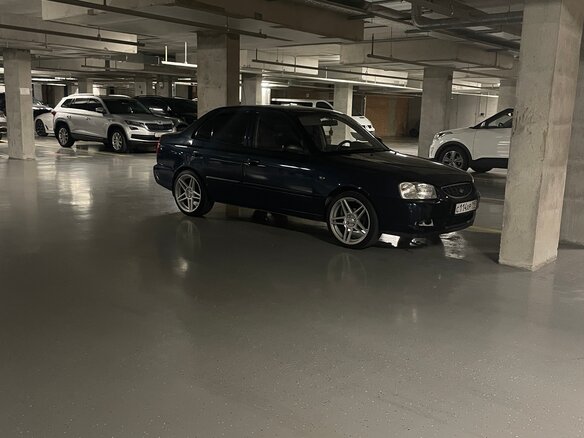 2008 Hyundai Accent ТагАЗ II, синий, 520000 рублей - вид 12