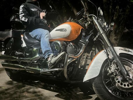 2000 Yamaha XVS1100, оранжевый, 530000 рублей, вид 5