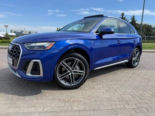 2021 Audi Q5 55 TFSI e II (FY) Рестайлинг, синий, 4130000 рублей, вид 1