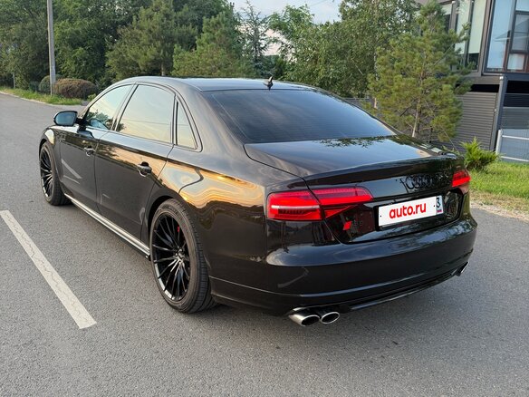 2015 Audi A8 Long III (D4) Рестайлинг, чёрный - вид 7