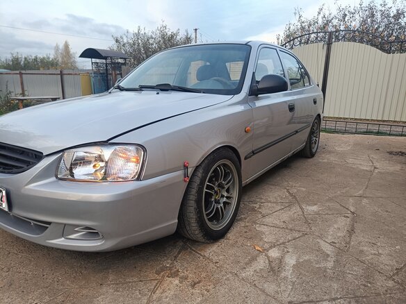 2007 Hyundai Accent ТагАЗ II, серебристый, 350000 рублей - вид 2