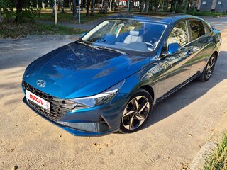 2021 Hyundai Elantra VII (CN7), синий, 1780000 рублей, вид 4