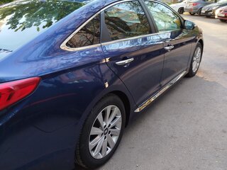 2017 Hyundai Sonata VII (LF), синий, 1500000 рублей, вид 3