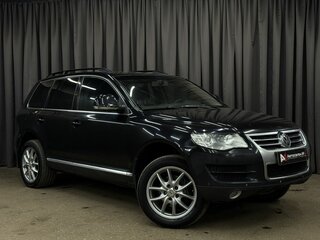 2008 Volkswagen Touareg I Рестайлинг, чёрный, 799777 рублей, вид 4