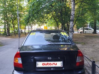 2006 Hyundai Accent ТагАЗ II, чёрный, 350000 рублей, вид 4
