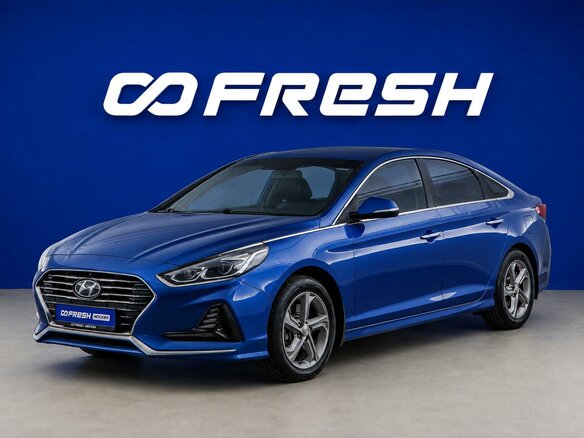 2017 Hyundai Sonata VII (LF) Рестайлинг, голубой - вид 4