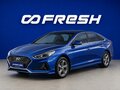 2017 Hyundai Sonata VII (LF) Рестайлинг, голубой - вид 4