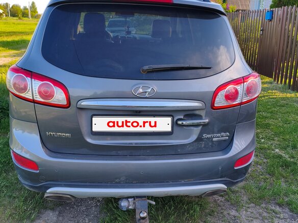 2012 Hyundai Santa Fe II Рестайлинг, серый, 1300000 рублей - вид 3